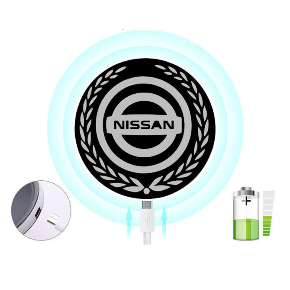 Logo LED rechargeable pour voiture - Effet néon