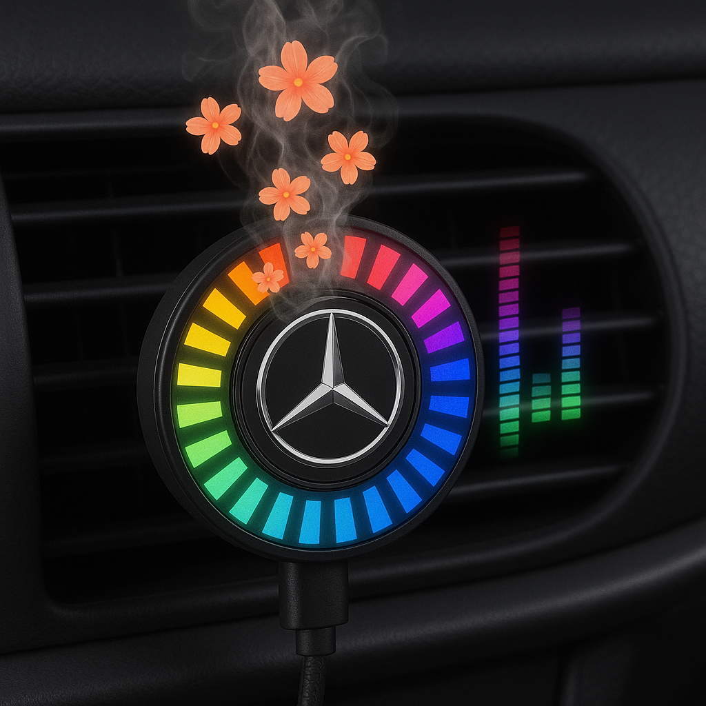 LED-billys med musikalsk rytme og logo (med aromadiffusor)