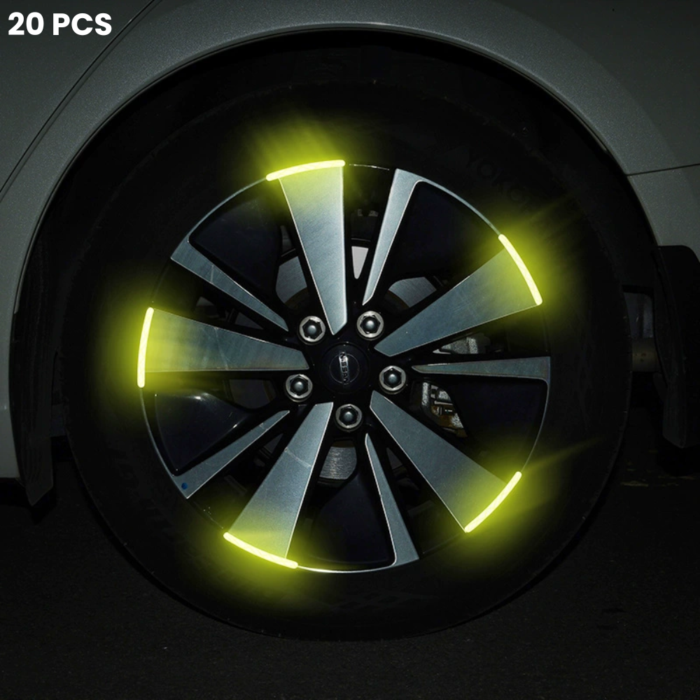 20 Pcs Protège-roues lumineux avec logo