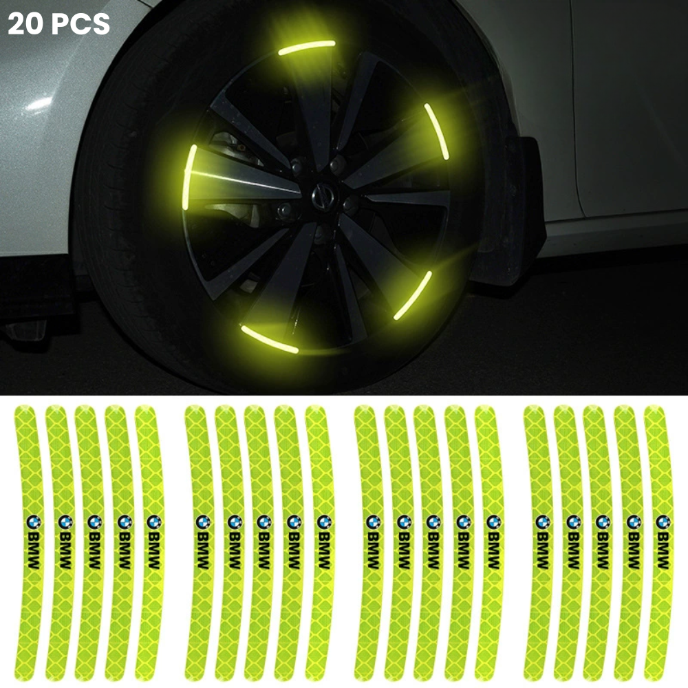 20 Pcs Protège-roues lumineux avec logo