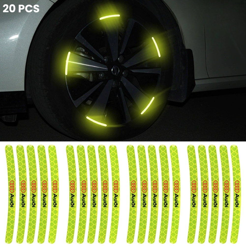 20 Pcs Protège-roues lumineux avec logo