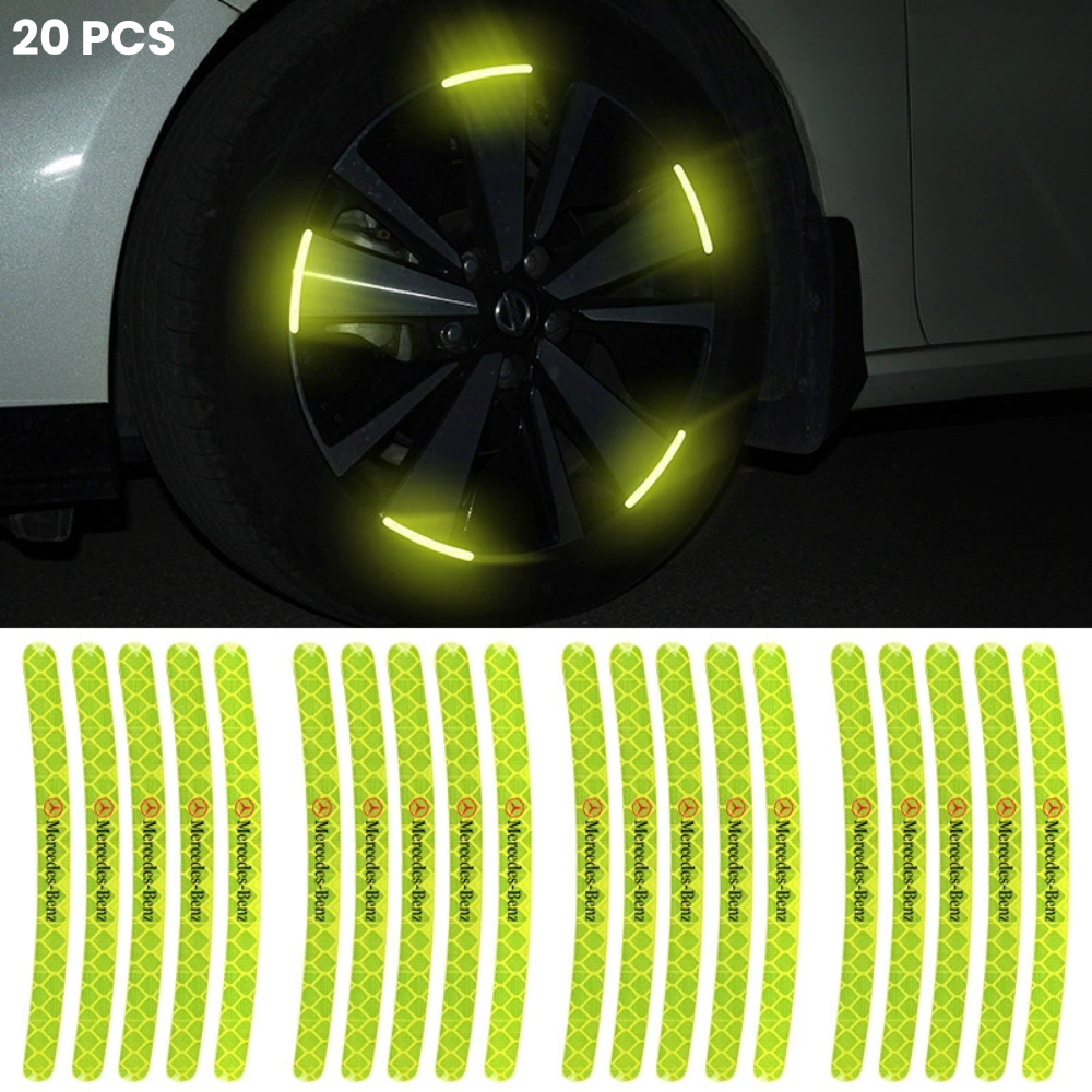 20 Pcs Protège-roues lumineux avec logo