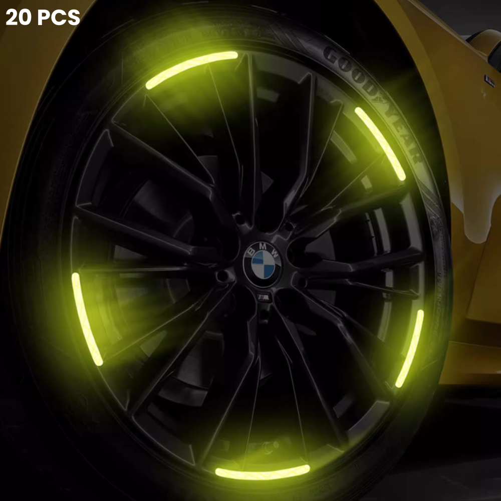 20 Pcs Protège-roues lumineux avec logo